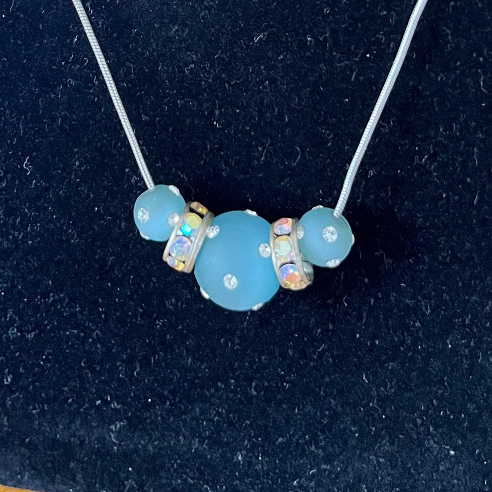 Sparkly beaded CZ necklace